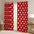 thumbnail image 2 of Homewish Red White Geometric Circle Boy Girl Black Out Curtains,Polka Dots Curtains Pack of 2 (42x63 Each),Vintage Aesthetic Bedroom Curtains,Luxury Bedroom Decor, 2 of 6
