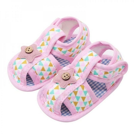 

Infant Baby Girls Boys Soft Summer Sandals Casual Calico Sandals Anti Slip Rubber Sole Outdoor Flats Toddler First Walker Shoes