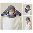 thumbnail image 4 of Xunlbb Scarf Set Winter Warm Hat Scarf Gloves Kids Winter Beanie Hat Warm Knit Thick Ski Cap And Scarf Gloves Set For Girls Boys Christmas Gift on Clearance, 4 of 4