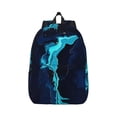 thumbnail image 2 of Rocae Blue Marble And Gold for Durable Canvas Backpack Leisure Large Bag Travel Rucksack Multi-function Backpack Medium, 2 of 8