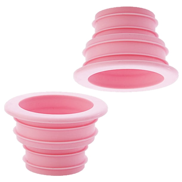 4 Uds. Tubo de drenaje de cocina, manguera, tapón para lavabo, tubo de drenaje, anillos de sellado de alcantarillado (rosa)