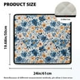 thumbnail image 2 of ZIATUBLES Washer and Dryer Top Protector Mat, Dust Proof Washing Machine Top Cover Pad for Laundry Room Washable Home Kitchen Decor Accessories, 24 x 19.7 Inch, Floral, 2 of 7