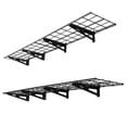 thumbnail image 1 of Estantería de pared para garaje VEVOR de 2 niveles y alta resistencia, paquete de 4 unidades. Estantería de pared de acero de 1 x 3 pies, estante flotante de metal de 12 x 72 pulgadas, color negro., 1 of 9