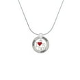 thumbnail image 2 of Delight Jewelry Silvertone I love to Cheer with Red Heart Hero Ring Charm Necklace, 18", 2 of 4