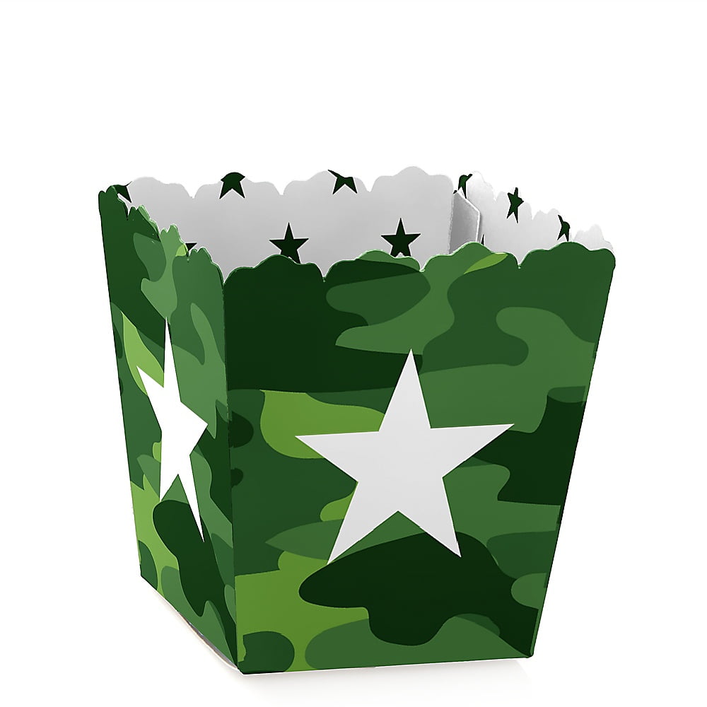 Camo Hero Party Mini Favor Boxes Army Military Camouflage Party