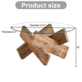 thumbnail image 6 of Hassch Round Glass Coffee Table for Living Room, 33.4 inches Mid-Century Modern Accent Tea Table, Farmhouse Cocktail Table with MDF Legs and Tempered Glass Top (Brown), 6 of 8