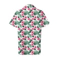 thumbnail image 7 of larppty Womens Hawaiian Button Down Shirts Short Sleeve Casual Floral Tropical Shirt Summer Beach Shirt Cool Button Up Tops（Dark Green， L）, 7 of 7