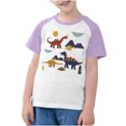 thumbnail image 4 of RXIRUCGD 2025 Vêtements d'Été pour Enfants Tout-Petits Garçons Filles Mode Mignon Col Rond Imprimé Manches Courtes Haut, 4 of 7
