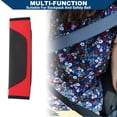 thumbnail image 3 of Carbon Fiber Pattern Seat Belt Covers  Backpack Shoulder Pad Seat Belt Pad Cover for Truck Car SUV Faux Leather 6.5x23cm 1pcs Black Red, 3 of 7