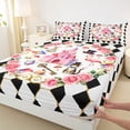 thumbnail image 3 of Castle Fairy Children Teenagers Adults Kawaii Pink Princess Castle 4pcs Bed Sheets,Rose Flower Gradient Mushroom King Sheets,Magical Magician'S Hat Playing Cards Super Cozy Sheet Set, 3 of 7