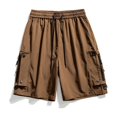 thumbnail image 5 of IhhxPro Men's Outdoor Cargo Shorts with Elastic Waist and Multi-Pockets Men Work Casual Hiking Cotton Relaxed Fit Summer M-2XL, 5 of 9