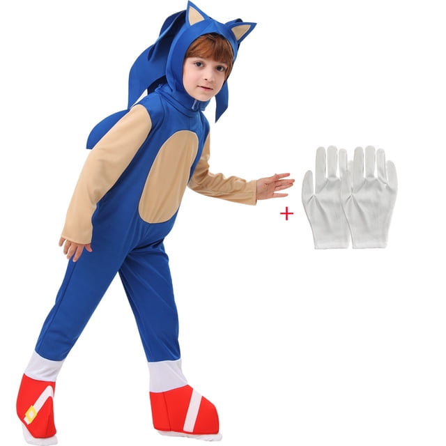 Disfraz de Sonic para niños, disfraz de Sonic para cosplay, para espectáculos en escena