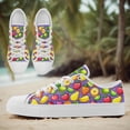 thumbnail image 5 of Coolcustomize Men's Plus Size Whimsical Bold Colorful Fruit Design Print Purple Sneakers, Comfort Lightweight Dailywear Casual Shoes With Fabric Upper & Sole, Round Toe Lace-Up Low Top Canvas Shoes, 5 of 5