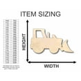 thumbnail image 2 of Unfinished Wood Bulldozer Shape - Craft - up to 46" DIY 8" / 1/8", 2 of 3