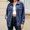 Dark Blue, variant on Womens Oversized Denim Jacket,Button Front Loose Fit Jean Jacket with Pockets,Drop Shoulder Casual Vintage Washed Coat for Spring Fall Streetwear Black L