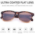 thumbnail image 3 of Sunglasses Womens,Classic Square Frame UV400 Mirrored Lens,Sunglasses Fit For Beach,Vacation,Driving, 3 of 5