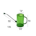 thumbnail image 3 of Elegant 1L Long Spout Watering Can for Indoor and Outdoor Plants, Small Translucent Plant Watering Pot with Measurements and Removable Rose Sprinkler Head for Precise Watering, 3 of 6