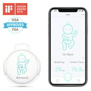 Sense-U Baby Breathing & Rollover Movement Monitor - HSA/FSA Eligible: Tracks Baby's Breathing, Stomach Sleeping, Feeling Temperature with Audio Alerts (Green)