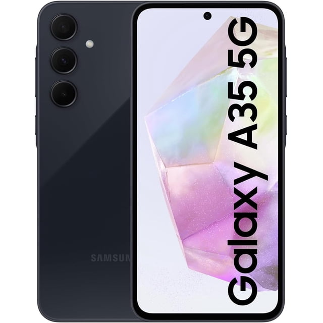 Samsung Galaxy A35 (128 GB + 8 GB) | Pantalla de 6,6" y 120 Hz, 5G + 4G LTE | Smartphone GSM Desbloqueado (Versión Internacional)