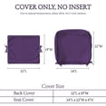 thumbnail image 7 of Pakunoda 22" X 24" Patio Furniture Cushion Covers, 2 Set of Waterproof Outdoor Deep Seat Cushion Replacement Slipcovers, Outdoor Cushion Covers with Zipper for Patio Furniture, Purple, 7 of 7