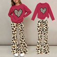 thumbnail image 2 of Cethrio Girls Graphic Outfit Sets, Long Sleeve Outdoor 2 Piece Spring Fall Girls' Clothing Sets Red Size 12-13 T, 2 of 7