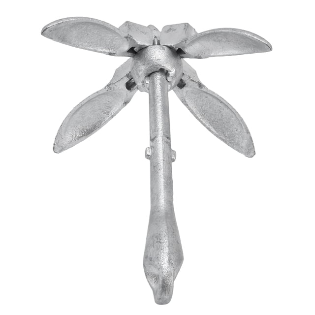 Rezón De Anclaje Plegable, 4 Platijas, 1,5 Kg, Accesorio Para Barco De Acero Al Carbono Para Canoa, Embarcaciones Pequeñas, Kayaks, Moto Acuática
