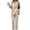 Khaki plus size pantsuit set a1, variant on Women Plus Size 2 Piece Outfit Long Sleeve Blazer Tops Wide Leg Pants Set Casual Business Lounge Suits Tracksuits Travel Work Clothes, Green L