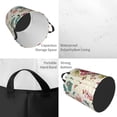 thumbnail image 2 of Zufioo Bird Butterfly Rose Print Round Dirty Clothes Basket, Waterproof Standing Dirty Clothes Bag, Suitable for Home, Bathroom, Car Trunk-Medium, 2 of 6