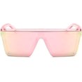 thumbnail image 3 of FEISEDY Women Men Flat Top Shield Sunglasses Oversized Square Rimless Shades UV400 B2470, 3 of 7