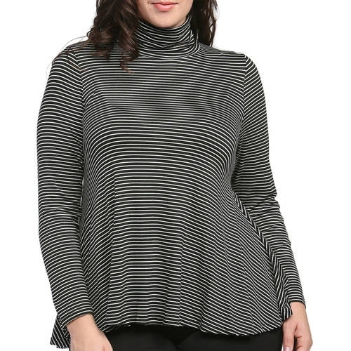 Plus size striped turtleneck Outlet