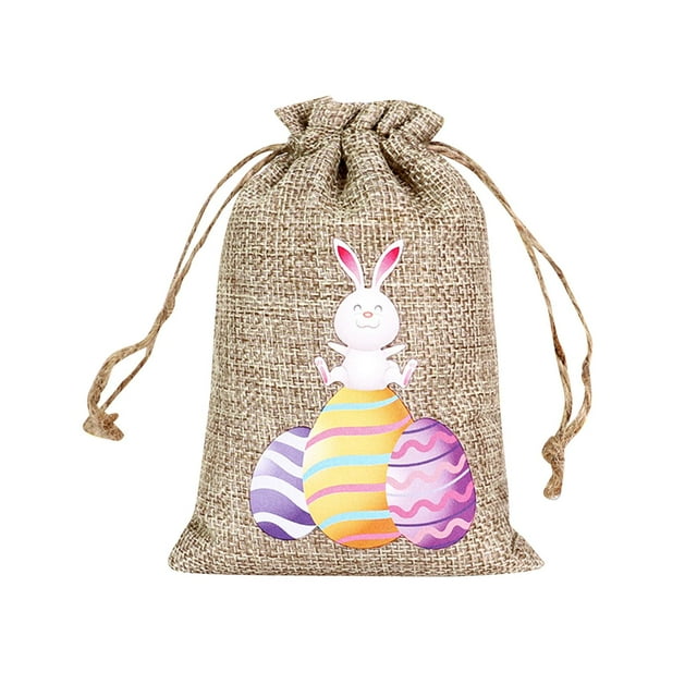 Bolsa con cordón Bolsa de golosinas de Pascua Bolsa de de recuerdo de fiesta de Pascua Bolsa de dulces de Pascua Bolsa de fiesta de Estilo A