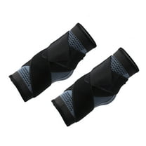 Vocoste 1 Pair Ankle Compression Sleeve Adjustable Ankle Brace Wrap Support Black M Size