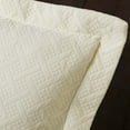thumbnail image 6 of Superior Basketweave Cotton Decorative Bedspread and Sham Set, King, Ivory, 6 of 10