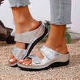 thumbnail image 2 of DAFEI Sandales Confortables à Talon Compensé pour Femme Été à la Mode Talon Incliné Semelle Épaisse Sandales de Plage Rétro Stylées, 2 of 7