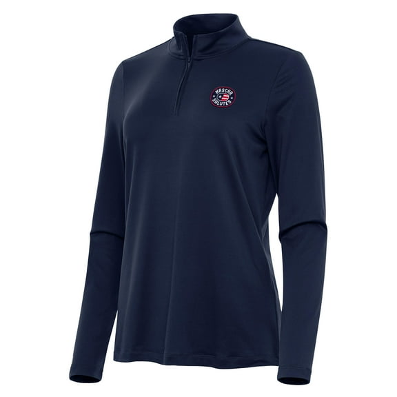Women's Antigua  Navy NASCAR Salutes Reprocess Quarter-Zip Pullover Top