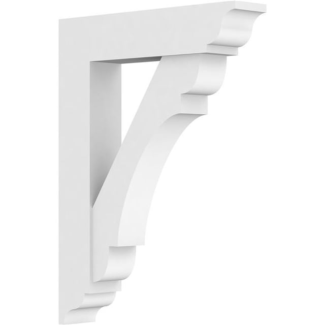 Ekena Millwork BKTP03X18X24OLY01 Standard Olympic Architectural Grade PVC Bracket with Traditional Ends - 3 x 18 x 24 in.