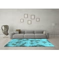 thumbnail image 3 of Ahgly Company Indoor Rectangle Abstract Light Blue Modern Area Rugs, 2' x 4', 3 of 4