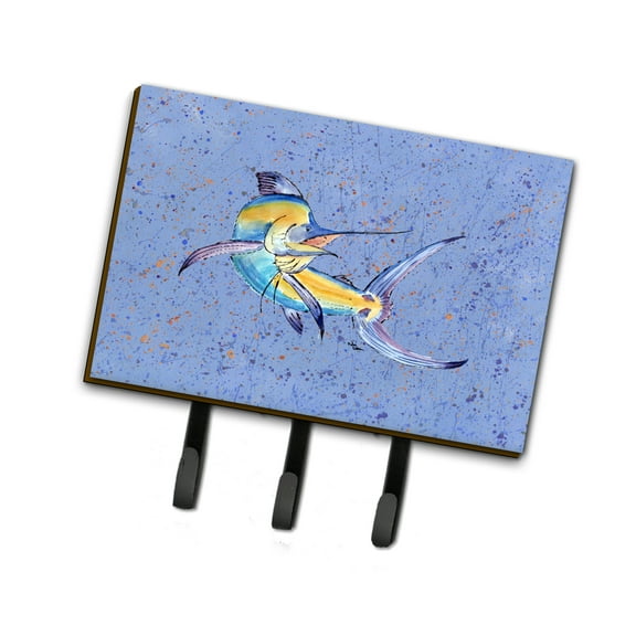 Carolines Treasures 8350TH68 Blue Marlin Leash or Key Holder Triple Hook multicolor