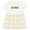 Natural with Stripes, variant on Inktastic Baltimore in Purple Text Girls Baby Dress