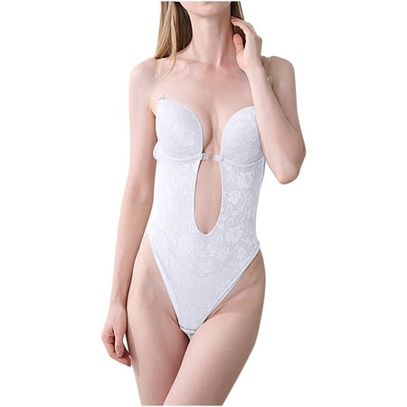 

Woman s Fashion Bodysuit Chest Cushion Comfortable Lace Hollow Out Bra Underwear sports bras for women sostenes para mujer womens bras