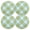 Green, variant on Ryvnso Sunflowers with Turquoise Round Plate Mats Dining Table Placemat Set of 4 for Holiday Decoration