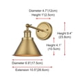 thumbnail image 2 of Living District Vaman 7 inch Wall Sconce in Satin Gold, 2 of 7