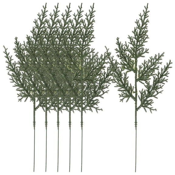 ELAYARD Set of 40 Artificial Cedar Pine Picks for Home and Office Decor, Green Decorative Foliage