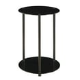 thumbnail image 3 of Convenience Concepts Designs2Go No Tools 2 Tier Round End Table, Black Glass, 3 of 3