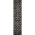 thumbnail image 5 of SAFAVIEH Florida Desmond Damask Plush Shag Area Rug, Dark Brown/Smoke, 4' x 4' Square, 5 of 8