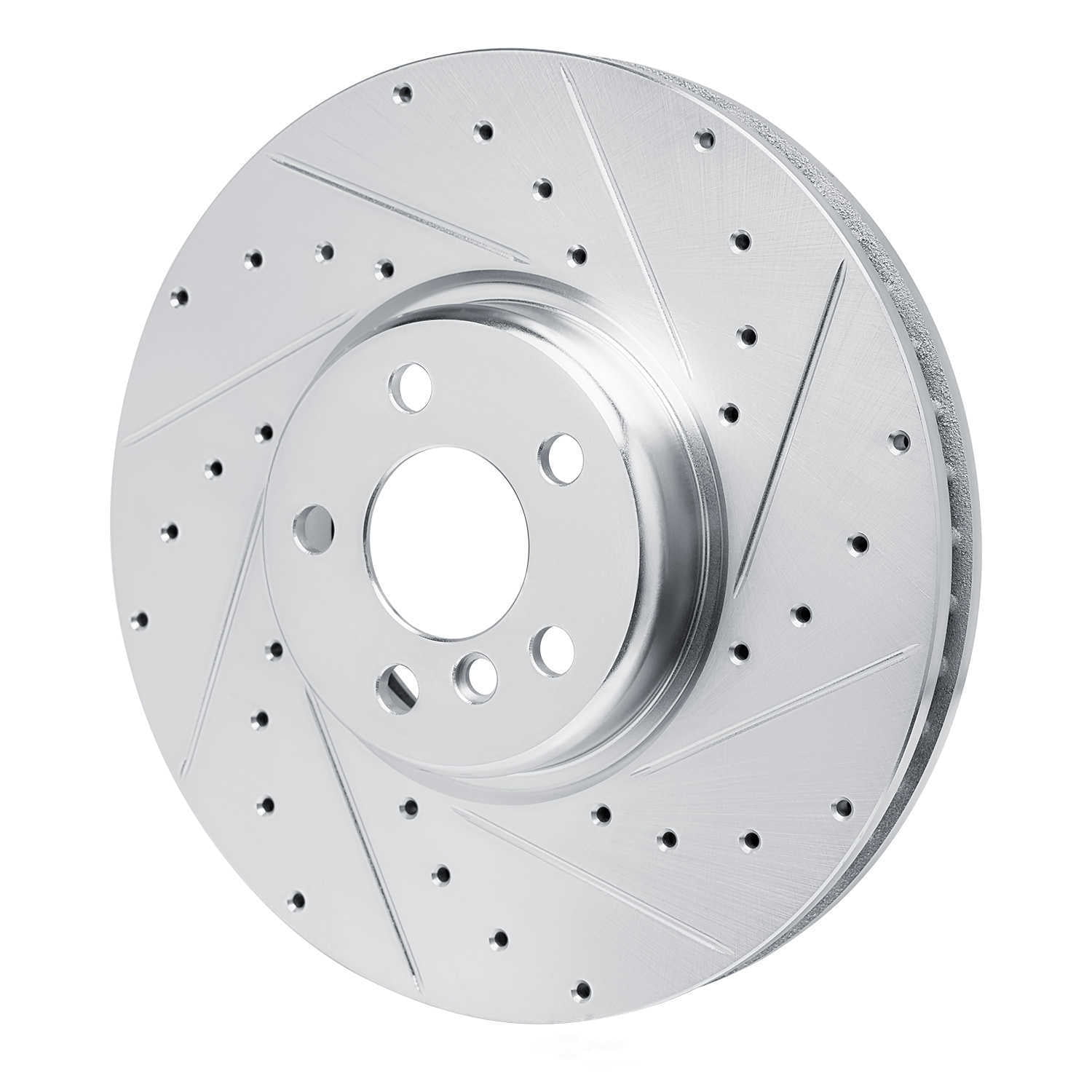 Dynamic Friction Company 631-31134D DFC Brake Rotor - Drilled And Slotted - Silver