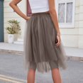thumbnail image 6 of BRDFRL Women A-Line Tulle Skirt Tutu Knee Length Gray M, 6 of 6