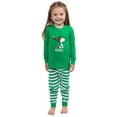 thumbnail image 4 of Peanuts Snoopy Christmas Holiday Warm Wishes Tight Fit 2PC Matching Family Pajama Set For Adults Kids Toddlers, 4 of 6