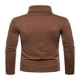 thumbnail image 4 of Chandail à Col Roulé pour Homme, Décontracté, Basique, Coupe Ajustée, Léger, Manches Longues, T-Shirt, Gris Foncé, TTG, 4 of 5