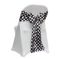 thumbnail image 4 of Your Chair Covers - 10 Pack Satin Sashes Black/White Polka Dots, 4 of 5